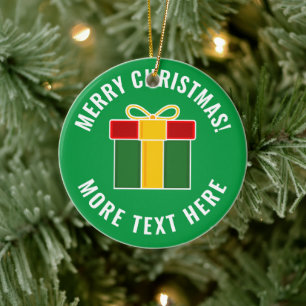 Benutzerdefinierte Weihnachtsbox Geschenk Weihnach Keramik Ornament
