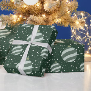 Benutzerdefinierte Weihnachtsdekoration Grün Weiß  Geschenkpapier
