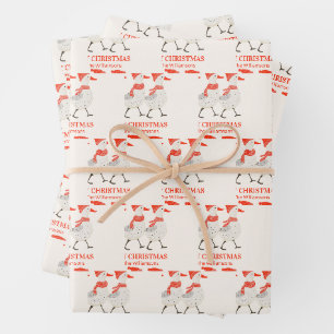 Benutzerdefinierte Weihnachtsenten Familienname Geschenkpapier Set