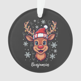 Benutzerdefinierte Weihnachtsfreude Niedlicher Ren Ornament