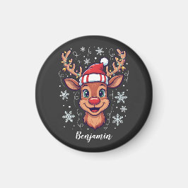 Benutzerdefinierte Weihnachtsfreude Süßes Rentier Magnet