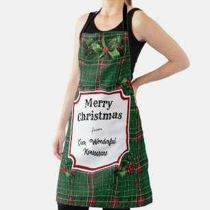 Benutzerdefinierte Weihnachtsgrüne Streifen für Re Schürze