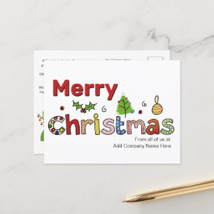 Benutzerdefinierte Weihnachtsgrüße Kundenfeiertag Postkarte