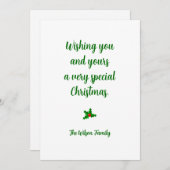 Benutzerdefinierte Weihnachtskarte Einladung (Vorne/Hinten)