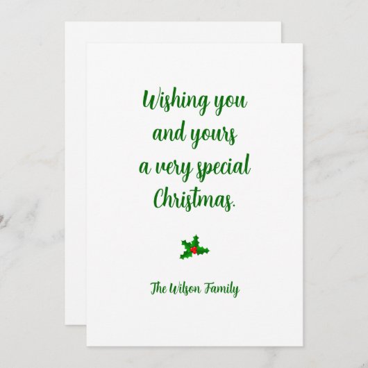 Benutzerdefinierte Weihnachtskarte Einladung (Vorne/Hinten)