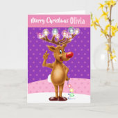 Benutzerdefinierte Weihnachtskarte "Frohe Weihnach Karte (Gelbe Blume)