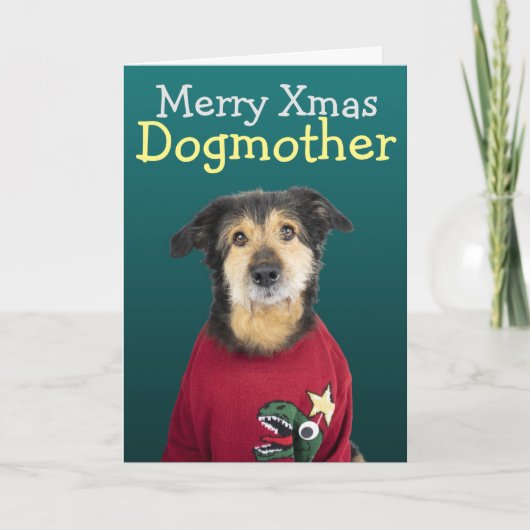 Benutzerdefinierte Weihnachtskarte für Ihren Hund Dankeskarte (Vorderseite)