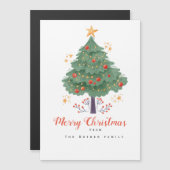 Benutzerdefinierte Weihnachtskarte mit einem Baum Magnetkarte (Vorne/Hinten)