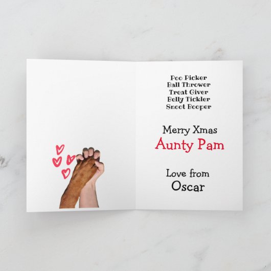 Benutzerdefinierte Weihnachtskarte von Ihrer Grenz Dankeskarte (Innenseite)