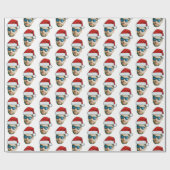 Benutzerdefinierte Weihnachtsmannmütze Geschenkpapier (Flach)