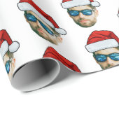 Benutzerdefinierte Weihnachtsmannmütze Geschenkpapier (Rolleneckpunkt)