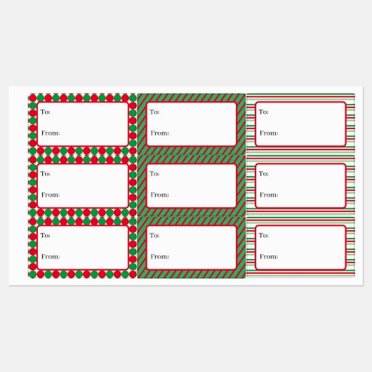Benutzerdefinierte Weihnachtsmuster Geschenketiket Etiketten (Blatt)