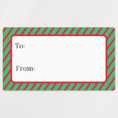Benutzerdefinierte Weihnachtsmuster Geschenketiket Etiketten (Design 2)