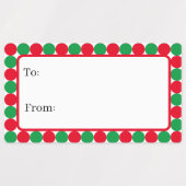 Benutzerdefinierte Weihnachtsmuster Geschenketiket Etiketten (Design 1)