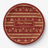 Benutzerdefinierte Weihnachtspapierplatten Luxe Ro Pappteller (Vorderseite)