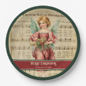 Benutzerdefinierte Weihnachtspapierteller Vintage- Pappteller (Vorderseite)