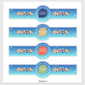 Benutzerdefinierte Weihnachtssticker-Box-Verschlüs Aufkleber
