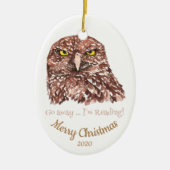 Benutzerdefinierte Weihnachtszeit geht weg zum Les Keramik Ornament (Vorne)