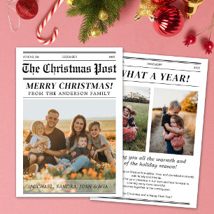 Benutzerdefinierte Weihnachtszeitungs-Cover-Grüße Einladung