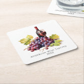Benutzerdefinierte Weinprobe Rechteckiger Pappuntersetzer (angewinkelt)