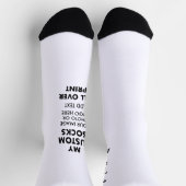 Benutzerdefinierte WEISS-Socken für Männer Socken (Oben)