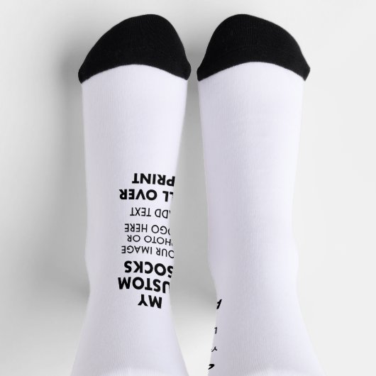 Benutzerdefinierte WEISS-Socken für Männer Socken (Oben)