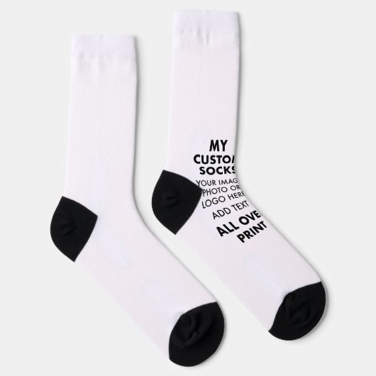 Benutzerdefinierte WEISS-Socken für Männer Socken (Rechts)