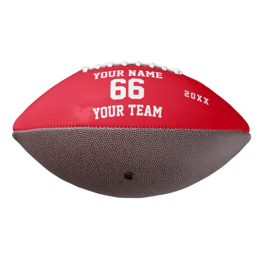 Benutzerdefinierte weiße Fußball mit Name, Nummer, Football (Gedreht 270)