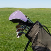 Benutzerdefinierte weiße Monogramm-Lavendel-Golfko Golf Headcover (In SItu)