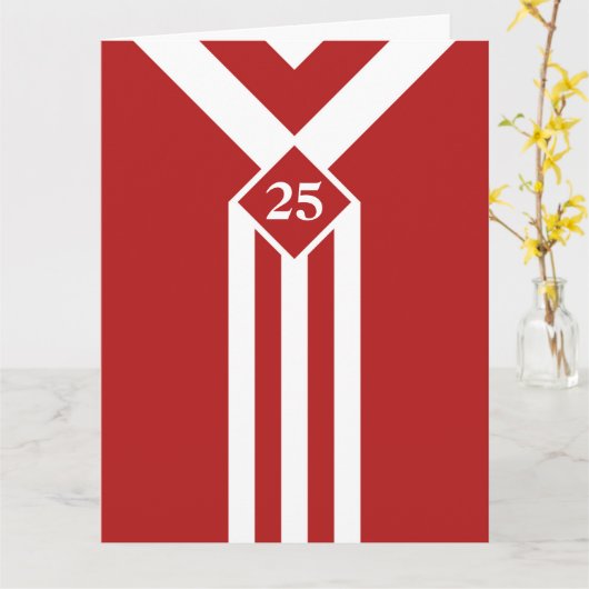 Benutzerdefinierte weiße Streifen und Chevronen au Karte (Gelbe Blume)