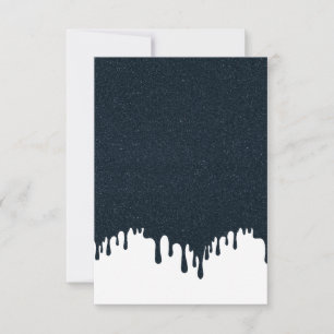 Benutzerdefinierte weiße Tropfen-RSVP-Karte – Kohl RSVP Karte