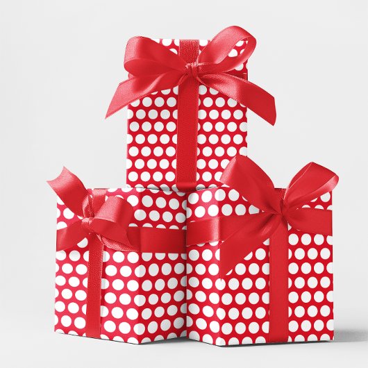 Benutzerdefinierte weiße Tupfen Geschenkpapier