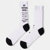Benutzerdefinierte WEISSE überall über Print Women Socken (Linkes Detail)