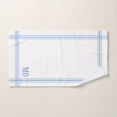 Benutzerdefinierte, weiße und blau gestreifte Init Badhandtuch Set (Handtuch)