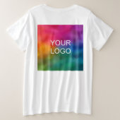 Benutzerdefinierte weiße Vorlage Hochladen von Fir Große Größe T-Shirt (Design Rückseite)