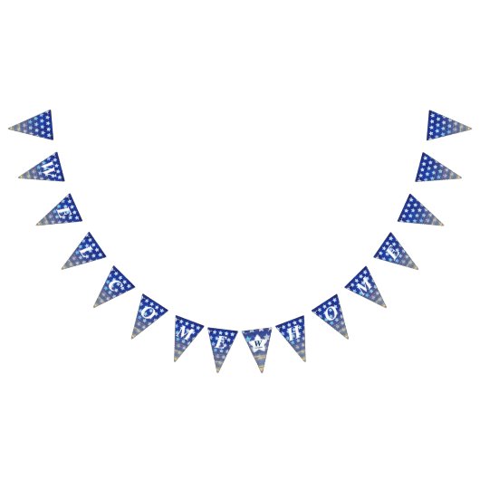 Benutzerdefinierte Welcome Zuhause Stars Bunting Wimpelkette (Alle)