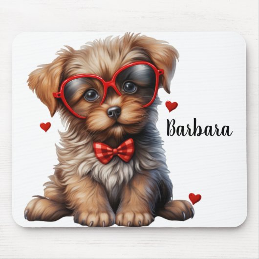Benutzerdefinierte Welpenliebe Mousepad (Vorne)