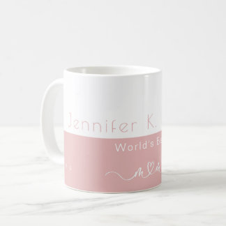 Benutzerdefinierte Weltbeste Mama Rosa und Weiß Kaffeetasse