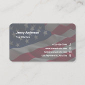 Benutzerdefinierte Werbefahne American Flag Busine Visitenkarte (Rückseite)