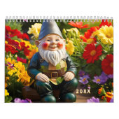 Benutzerdefinierte whimsical Garten-Gnom-Kunst  Kalender (Titelbild)