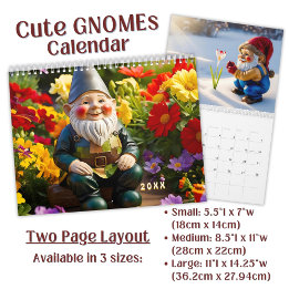 Benutzerdefinierte whimsical Garten-Gnom-Kunst Kalender