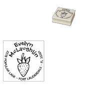 Benutzerdefinierte Whimsical Strawberry Rücksendea Gummistempel (Stempel)