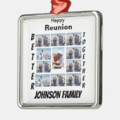 Benutzerdefinierte Wiedersehen 11-FotoCollage Ornament Aus Metall (Links)