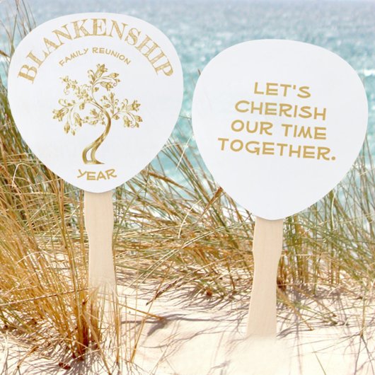 Benutzerdefinierte Wiedersehen-Black-Gold-Tree dop Fächer