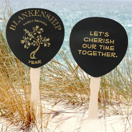 Benutzerdefinierte Wiedersehen-Black-Gold-Tree dop Fächer