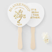 Benutzerdefinierte Wiedersehen-Black-Gold-Tree dop Fächer (Vorne und Hinten)