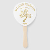 Benutzerdefinierte Wiedersehen-Black-Gold-Tree dop Fächer (Vorderseite)