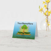 Benutzerdefinierte Wiedersehen, Grüne Bäume mit So Karte (Gelbe Blume)