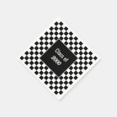 Benutzerdefinierte Wiedersehen mit schwarzer Check Serviette (Ecke)