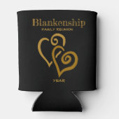 Benutzerdefinierte Wiedersehen-Schwarz-Gold-gebund Dosenkühler (Rückseite)